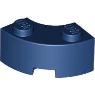 Lego kostka (kostička) kulatá 2x2 čtvrtkruh (čtvrtina, 1/4) , tmavě modrá (6250270)